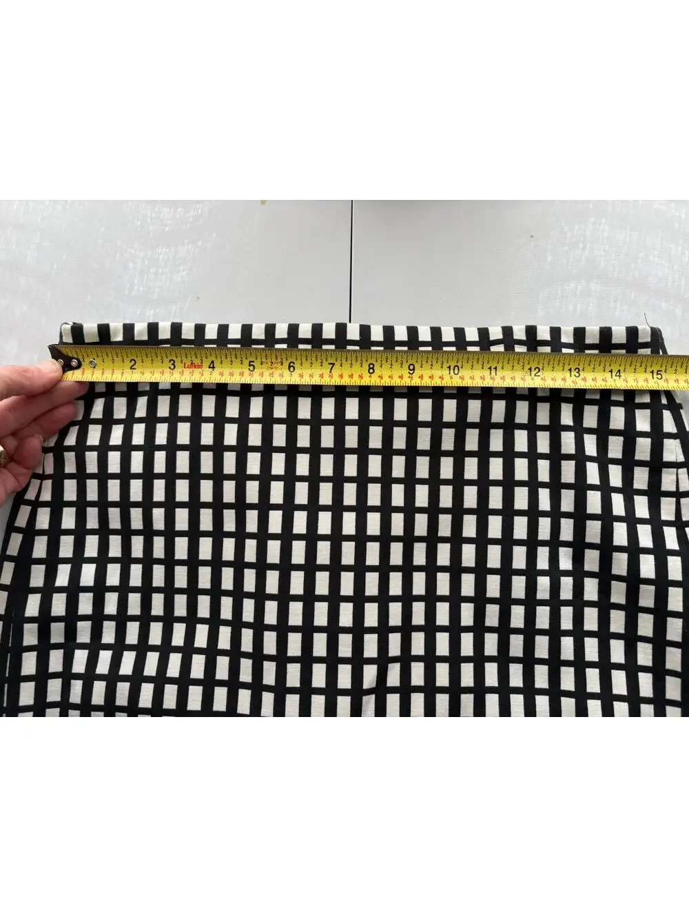 J CREW The Pencil Skirt Black White GEOMETRIC Business Skirt Women's Size 4